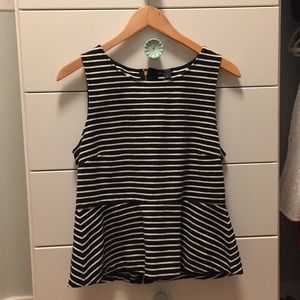J. Crew Ponte Sleeveless Peplum Top